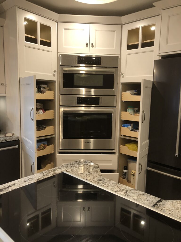 Multiple drawer boxes pullouts in pantry