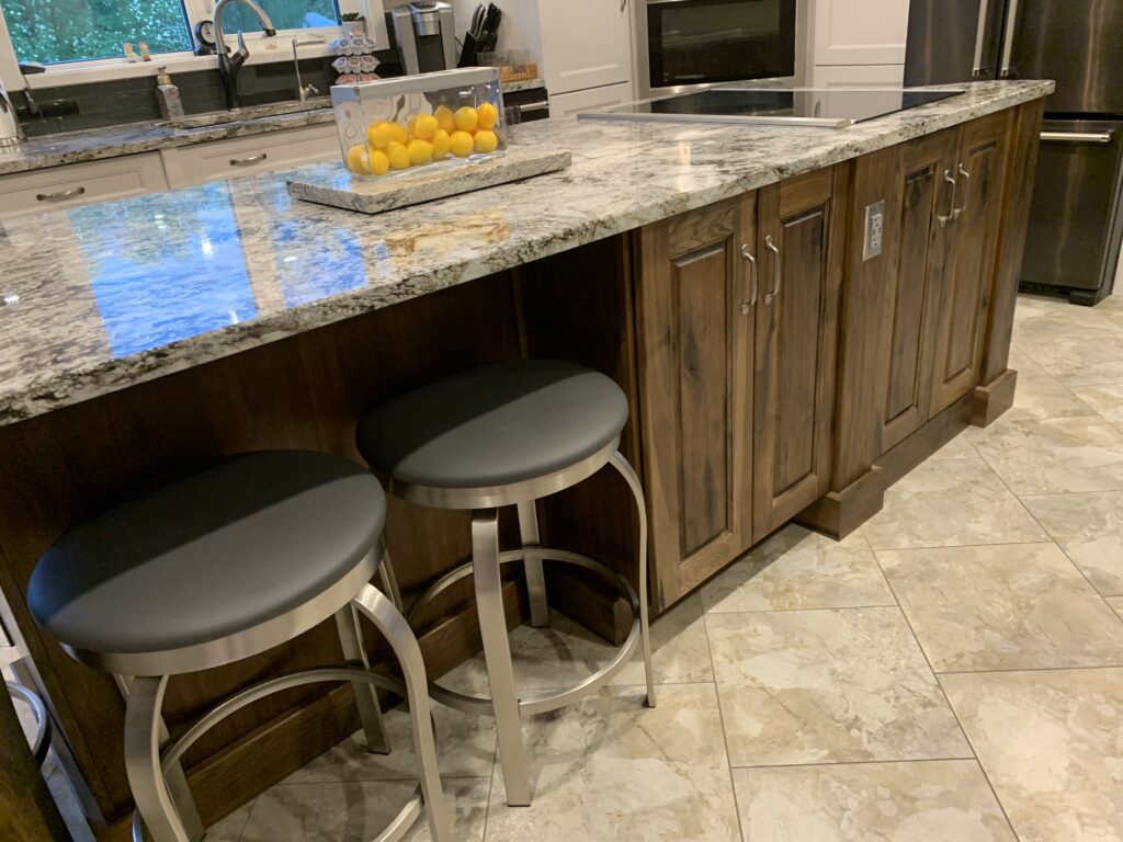 Rustic hickory island 